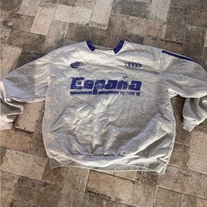 Urban Outfitters Gray and Blue España Sweatshirt